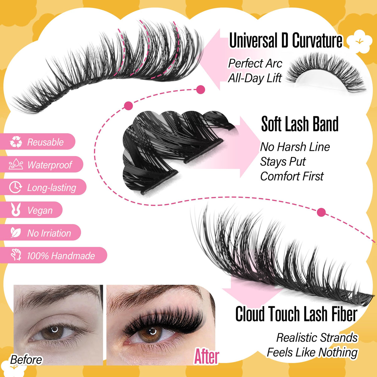 calphdiar on model natural daytime look offering subtle lash enhancement