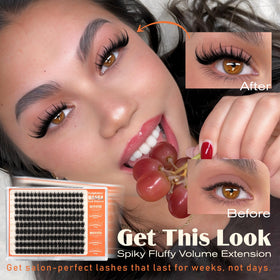 calphdiar open-eye style on model showing brighter, wider eye appearance benefit