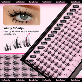 calphdiar model wearing clusters to show wider, doe-eyed effect