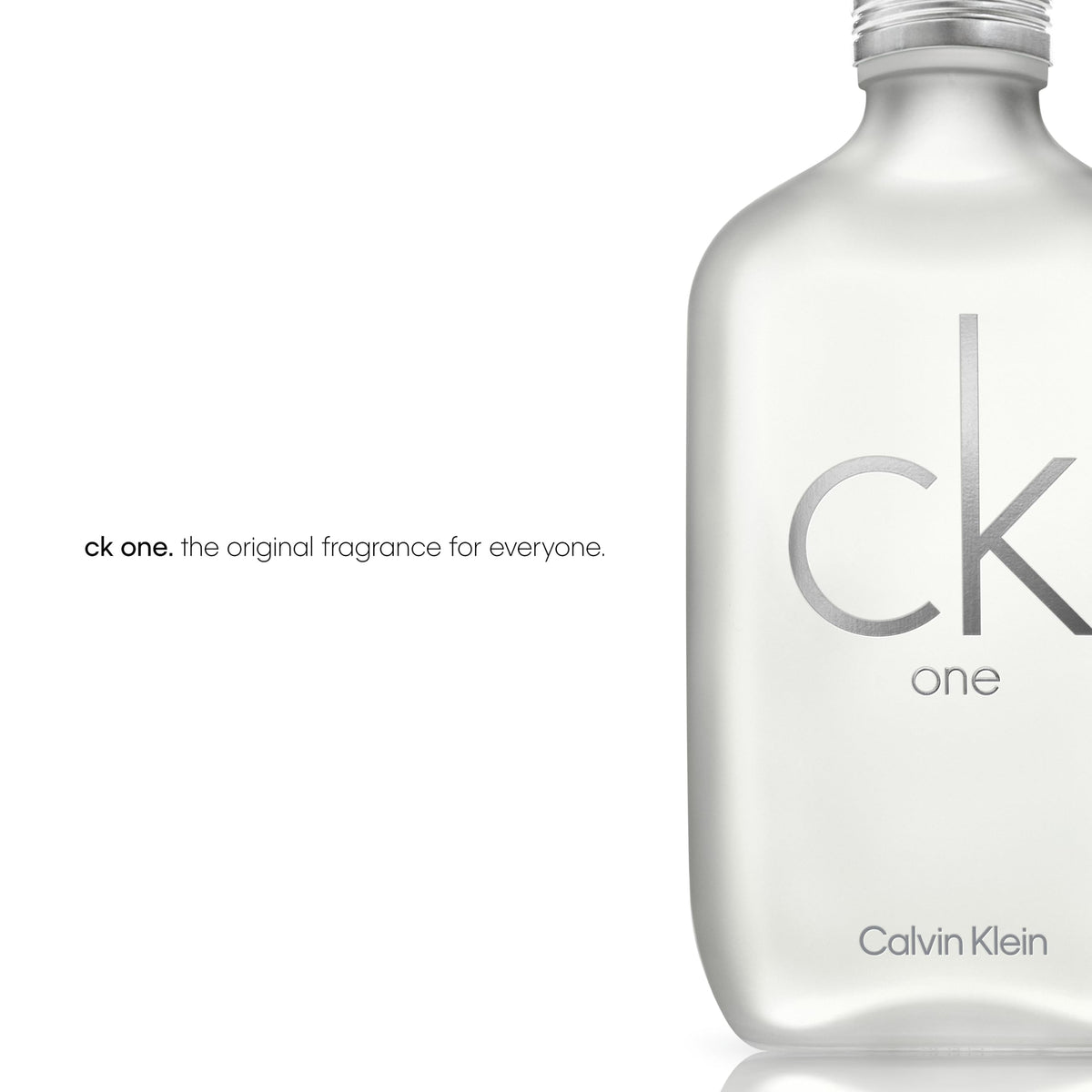 Calvin Klein CK One close-up of green tea note conveying crisp aromatic benefit