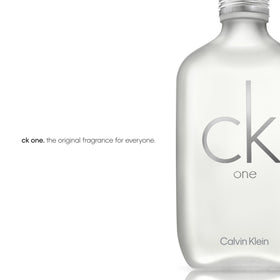 Calvin Klein CK One close-up of green tea note conveying crisp aromatic benefit