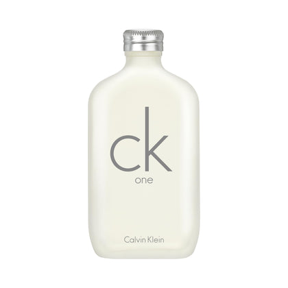 Calvin Klein CK One front bottle showing sleek design and fresh appeal