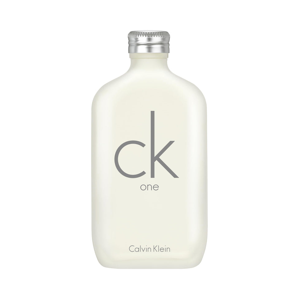 Calvin Klein CK One front bottle showing sleek design and fresh appeal