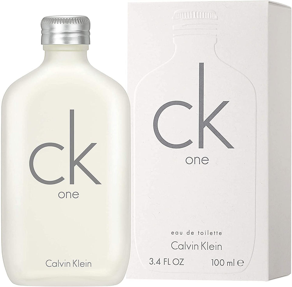 Calvin Klein CK One front bottle showing minimalist design and versatile appeal