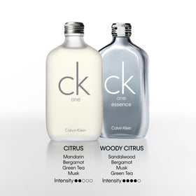 Calvin Klein CK One bottle held in hand showing size and travel-friendly benefit