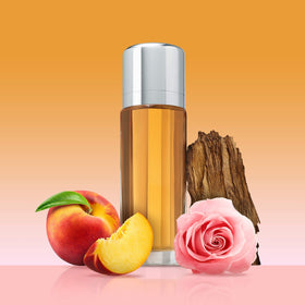 Calvin Klein Escape side profile highlighting bottle contours and amber liquid depth