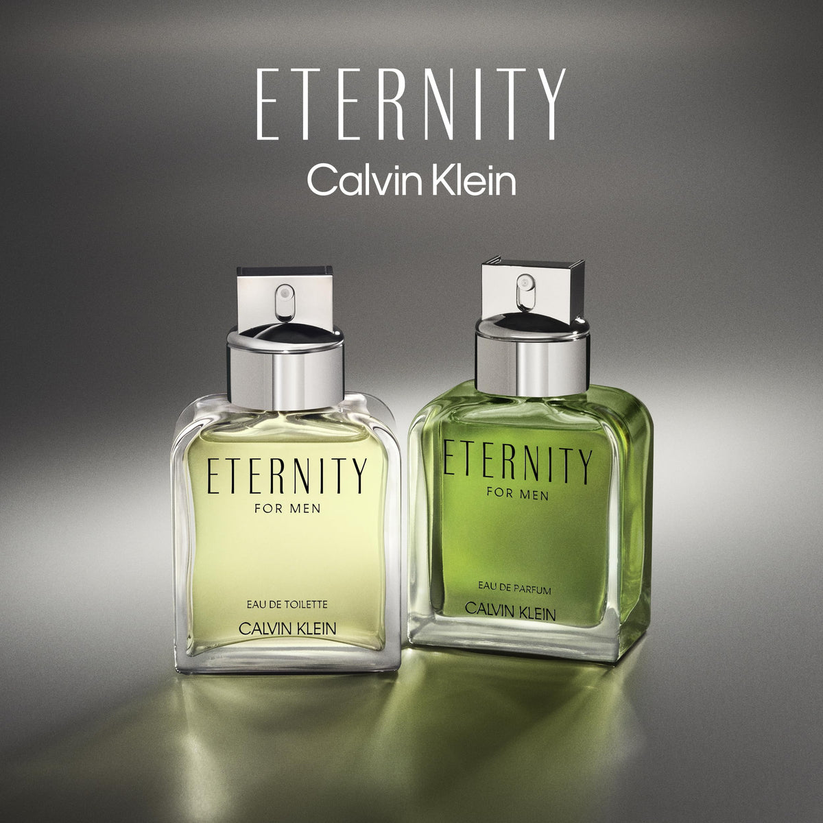 Calvin Klein Eternity notes and ingredients visual indicating fresh herbal and woody benefit