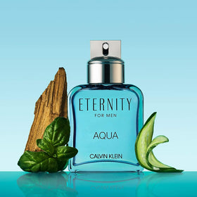 Calvin Klein Eternity Aqua side profile highlighting compact 1 fl oz shape
