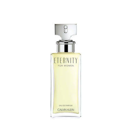 Calvin Klein Eternity bottle front view showing elegant design and easy identification
