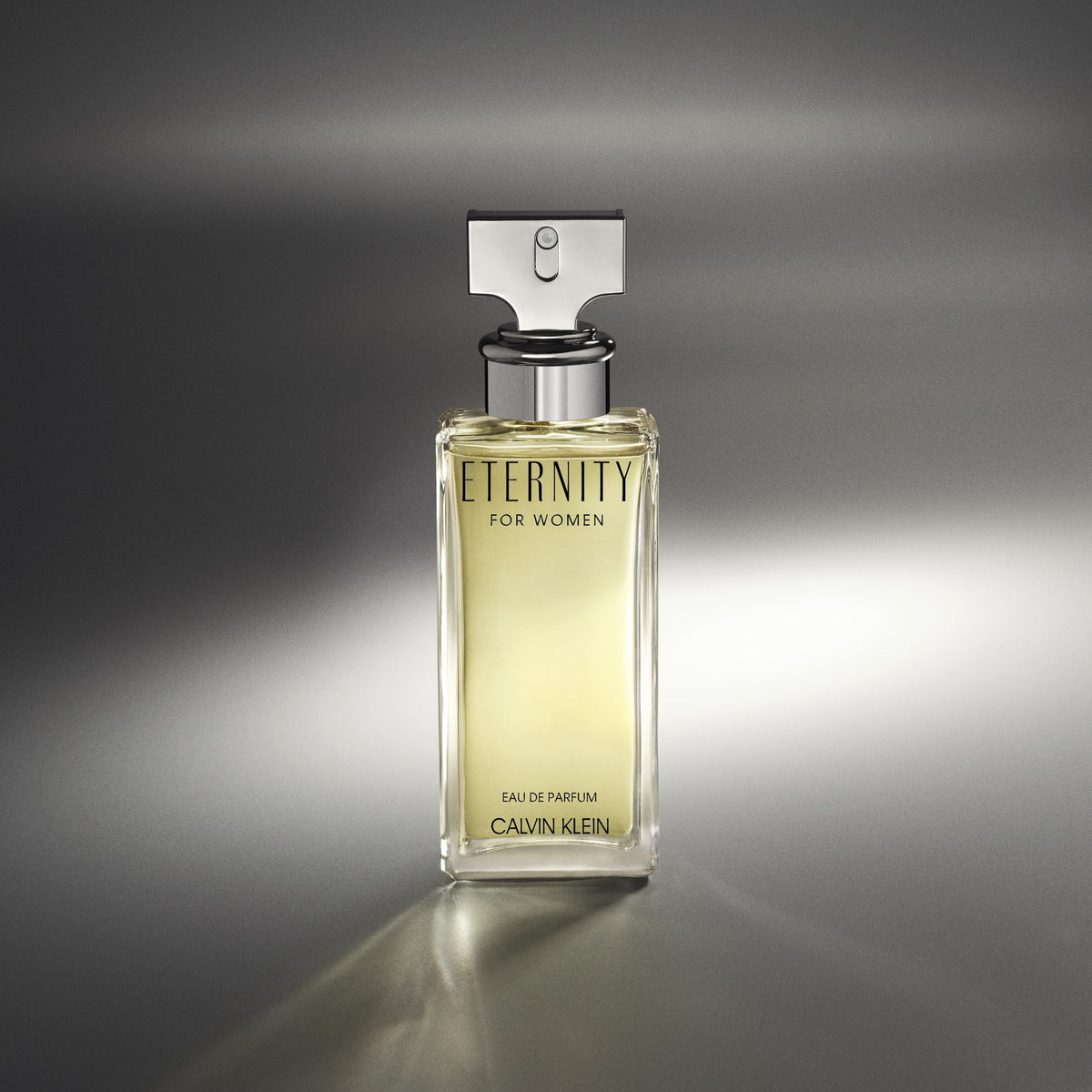 Calvin Klein Eternity nozzle close-up demonstrating fine spray and application control