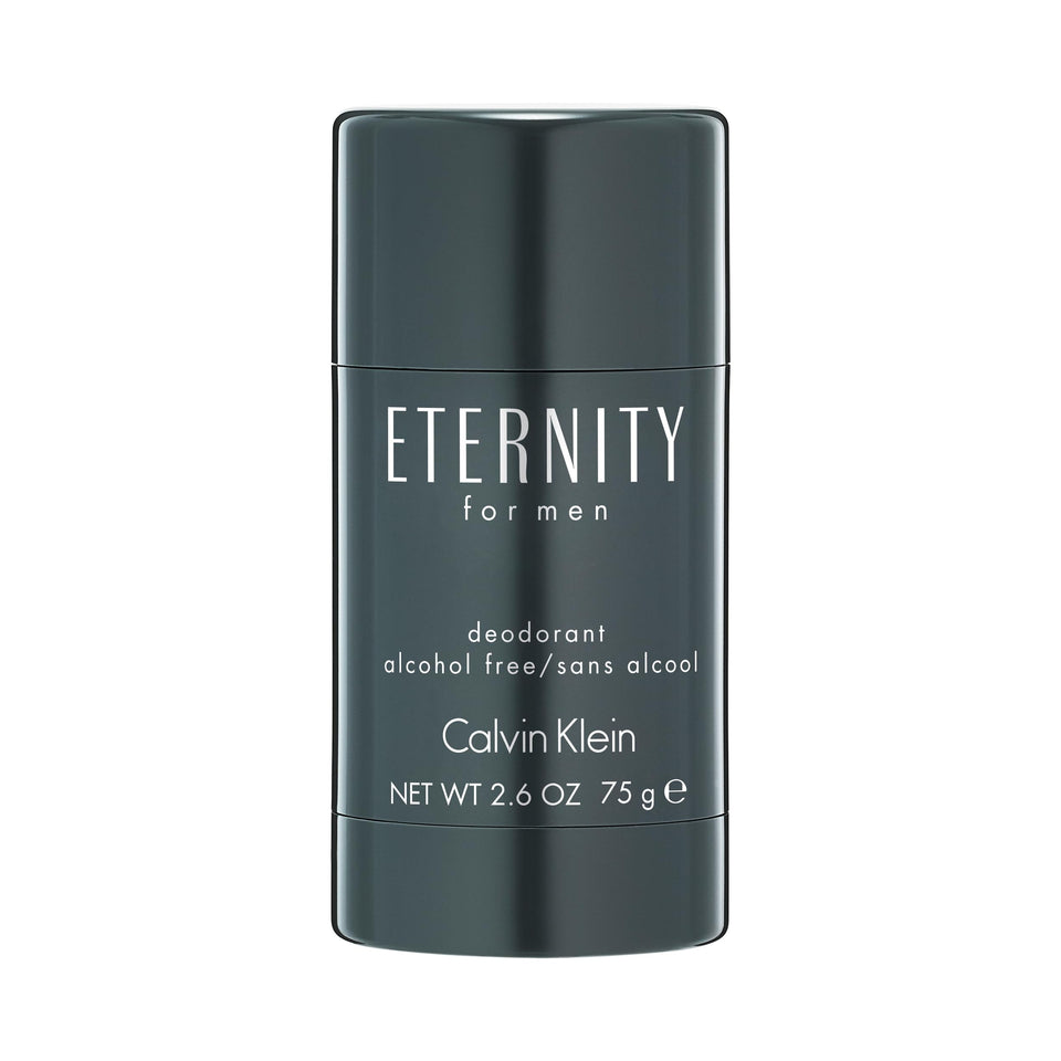 Calvin Klein Eternity deodorant front view showing sleek packaging and refined scent