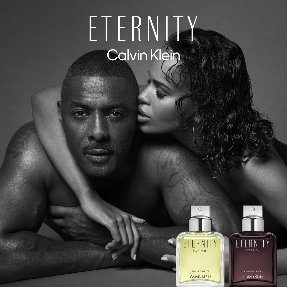 Calvin Klein bottle being sprayed on wrist illustrating easy daily application