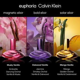 Calvin Klein lifestyle shot of Rosalia wearing Euphoria Elixir demonstrating modern, expressive allure