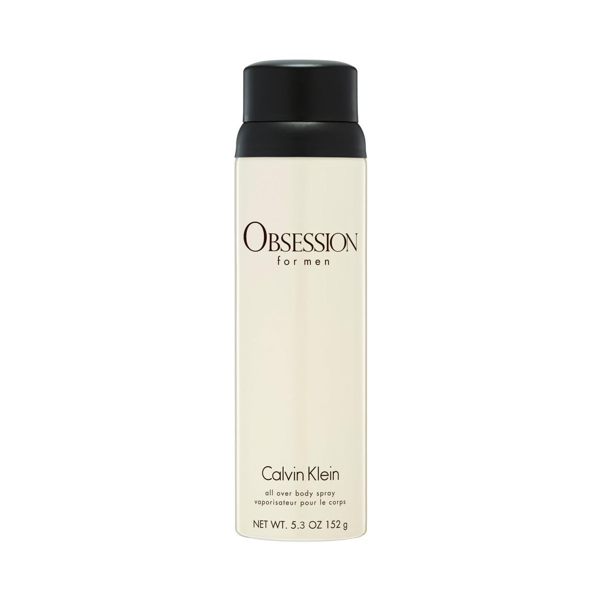Calvin Klein Obsession body spray front packaging showing brand and size, convenient for travel