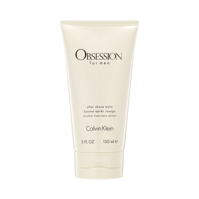 Calvin Klein Obsession For Men aftershave front bottle view showing signature scent and grooming benefit