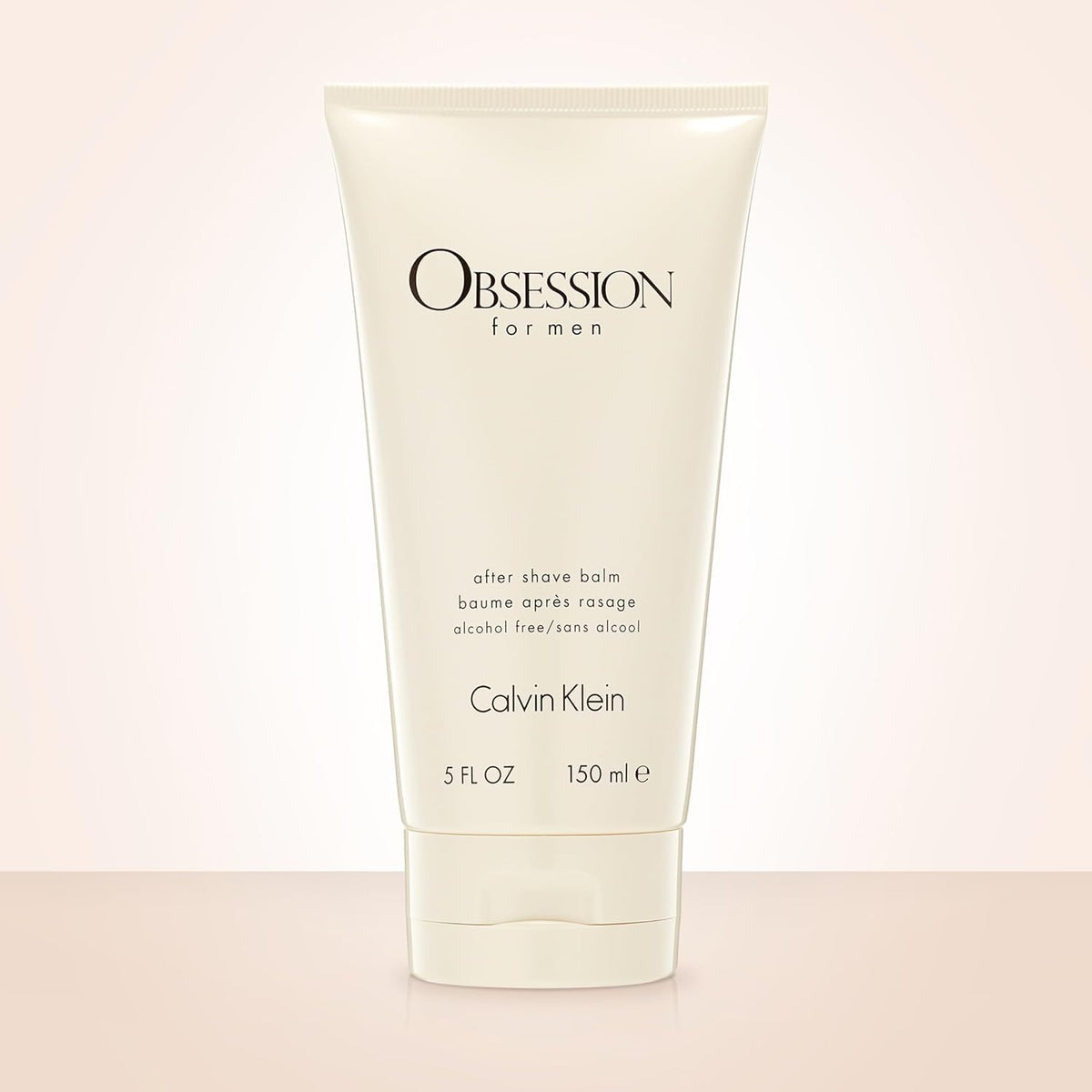 Calvin Klein aftershave texture poured on hand demonstrating moisturizing, soothing finish