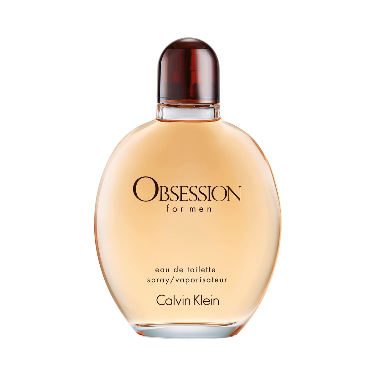 Calvin Klein Obsession front bottle view showing sleek packaging and masculine appeal