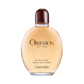 Calvin Klein Obsession front bottle view showing sleek packaging and masculine appeal