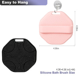 CAMENDE scrubber styled on bathroom shelf suggesting tidy storage and daily convenience