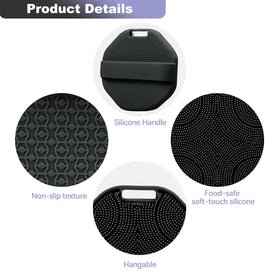 CAMENDE scrubber hanging to dry by strap showing quick-dry and mold-resistant advantage