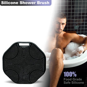 CAMENDE silicone scrubber producing rich lather with body wash for efficient cleaning