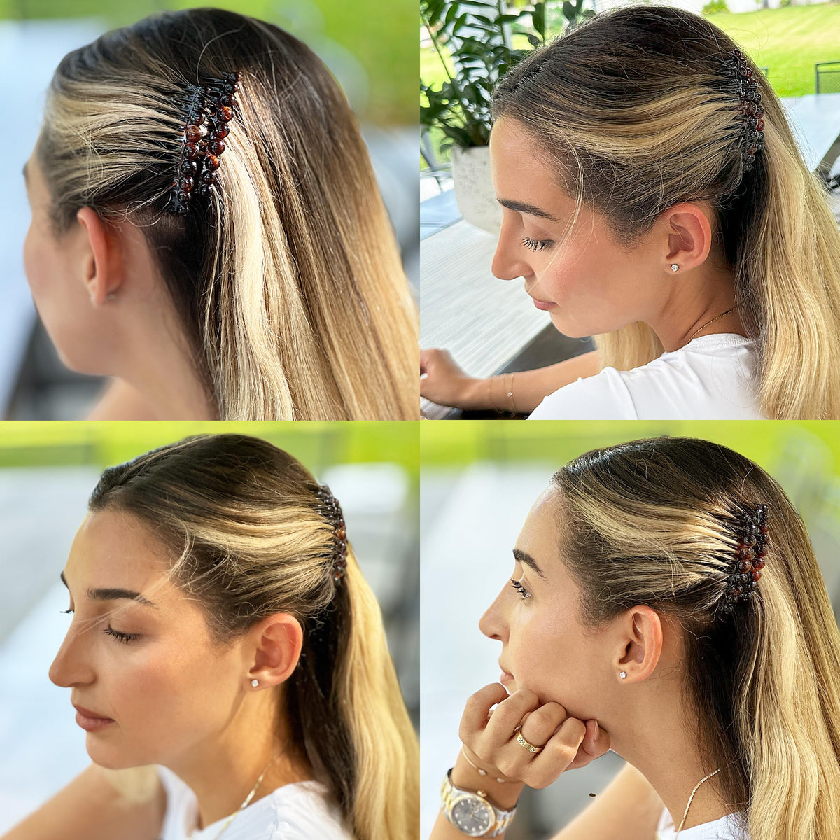 Camila Paris close-up of comb teeth showing smooth rounded edges for gentle hold