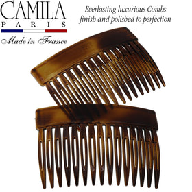 Camila Paris comb beside a ruler showing 3-inch size for scale and precise styling