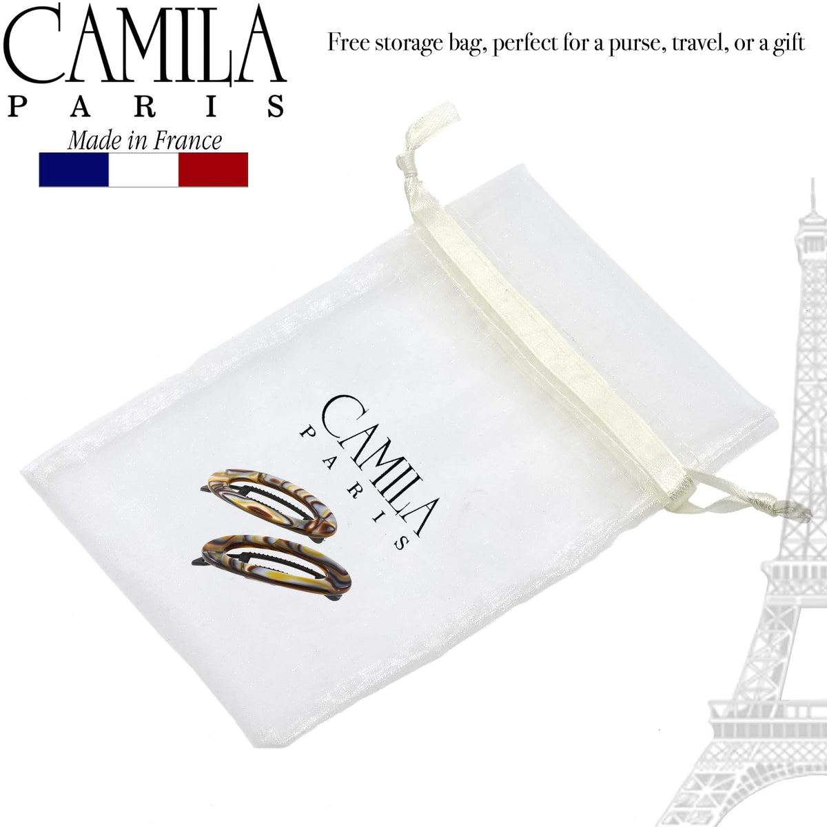 Pair of Camila Paris barrettes displayed together for coordinated styling options