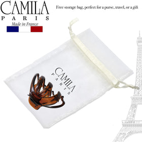 Camila Paris used in a half-up hairstyle demonstrating neat styling