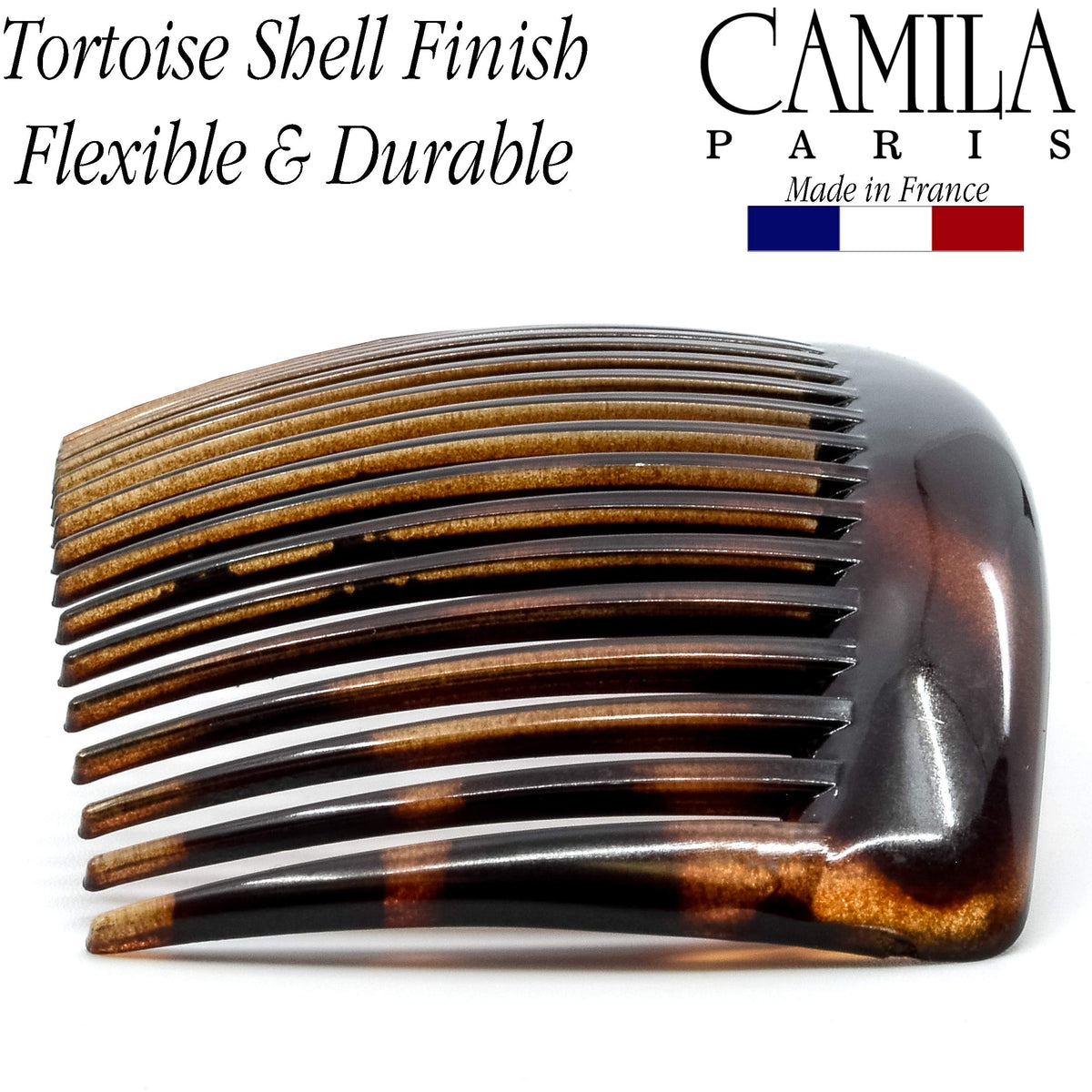 Camila Paris comb in a bun demonstrating secure updo hold without pins