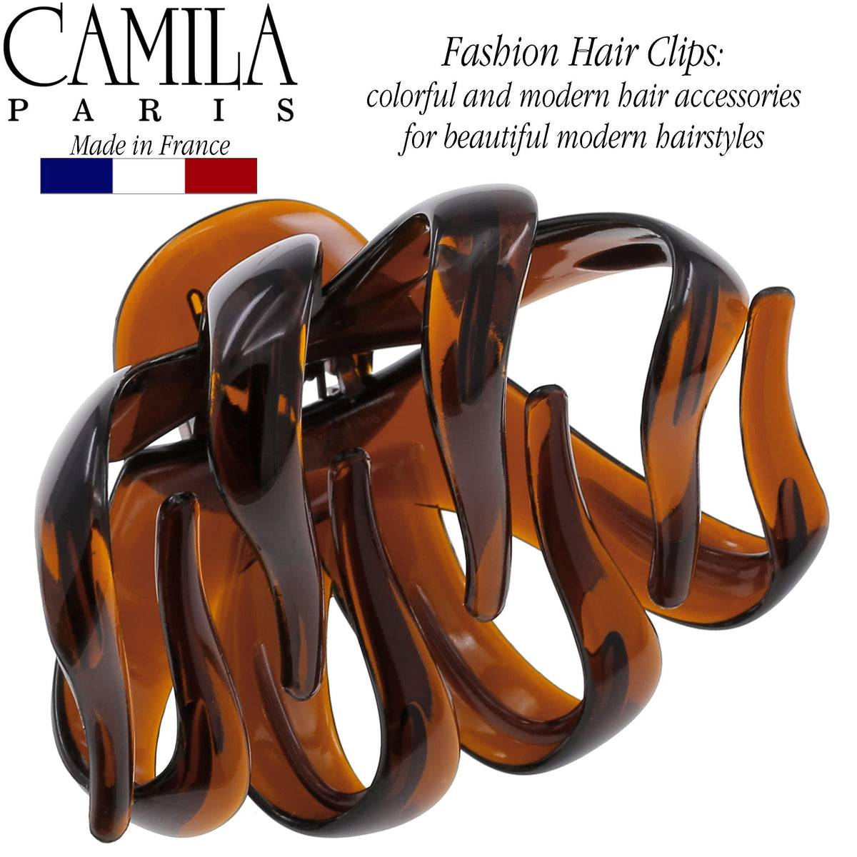 Camila Paris clip holding a high bun to show secure all-day wear