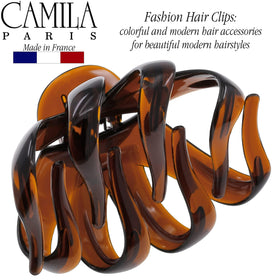 Camila Paris clip holding a high bun to show secure all-day wear