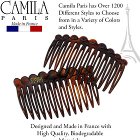 Camila Paris material close-up showing cellulose acetate polished tortoise finish