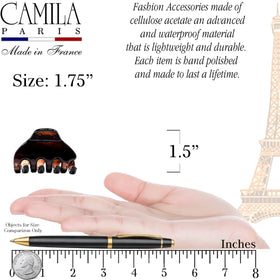 Camila Paris flat jaw detail showing low-profile design for comfortable wear
