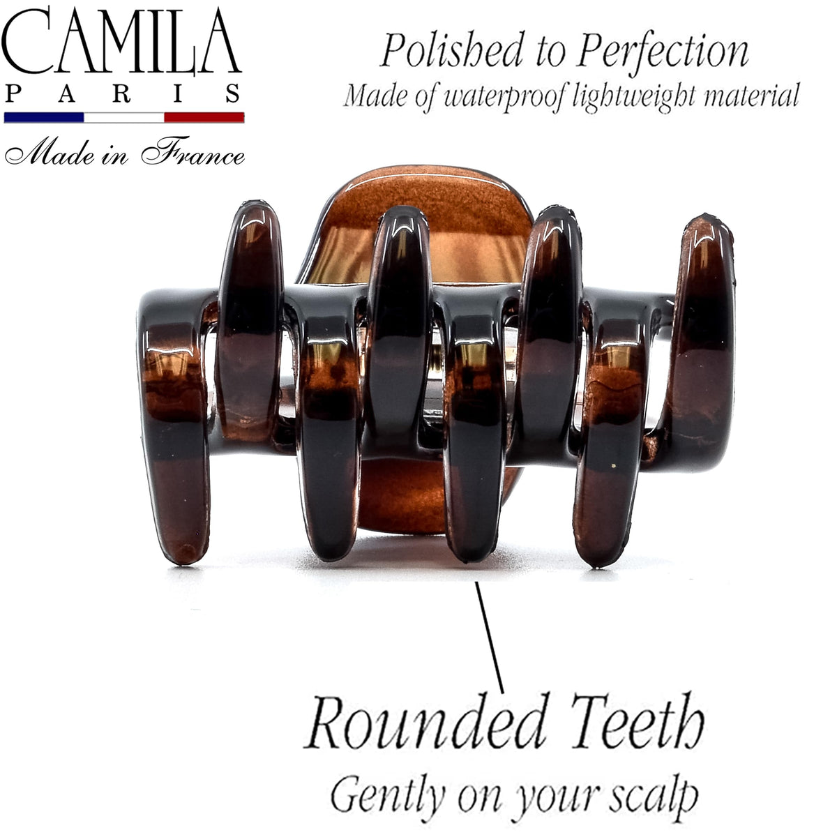 Camila Paris spring mechanism close view showing secure tension and reliability