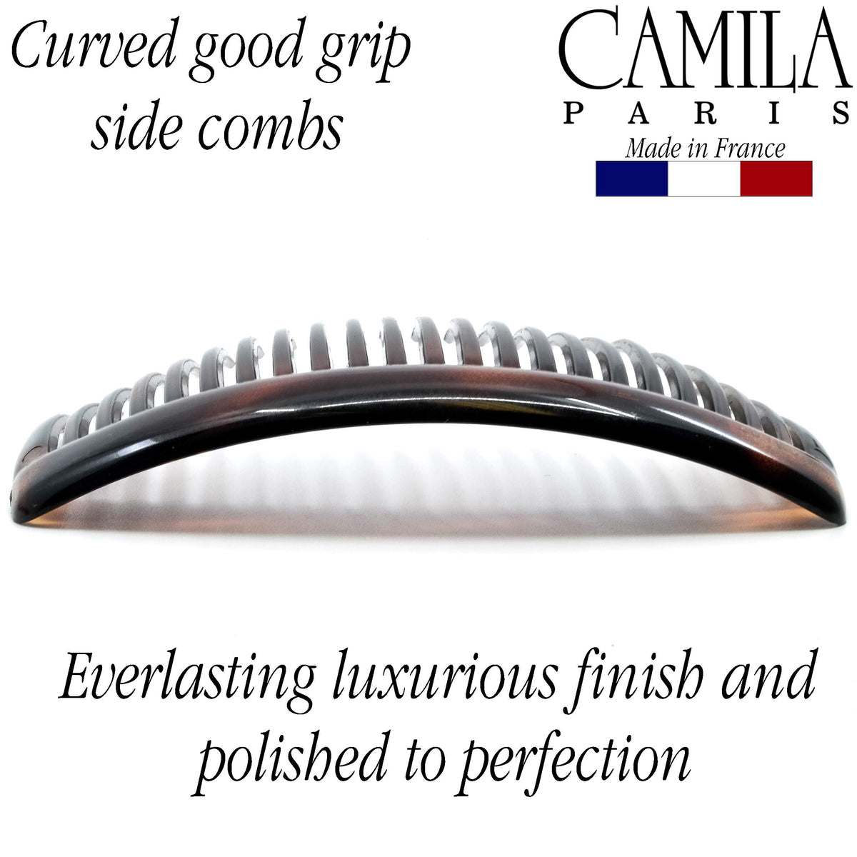 Camila Paris two combs interlocked to show stronger combined hold