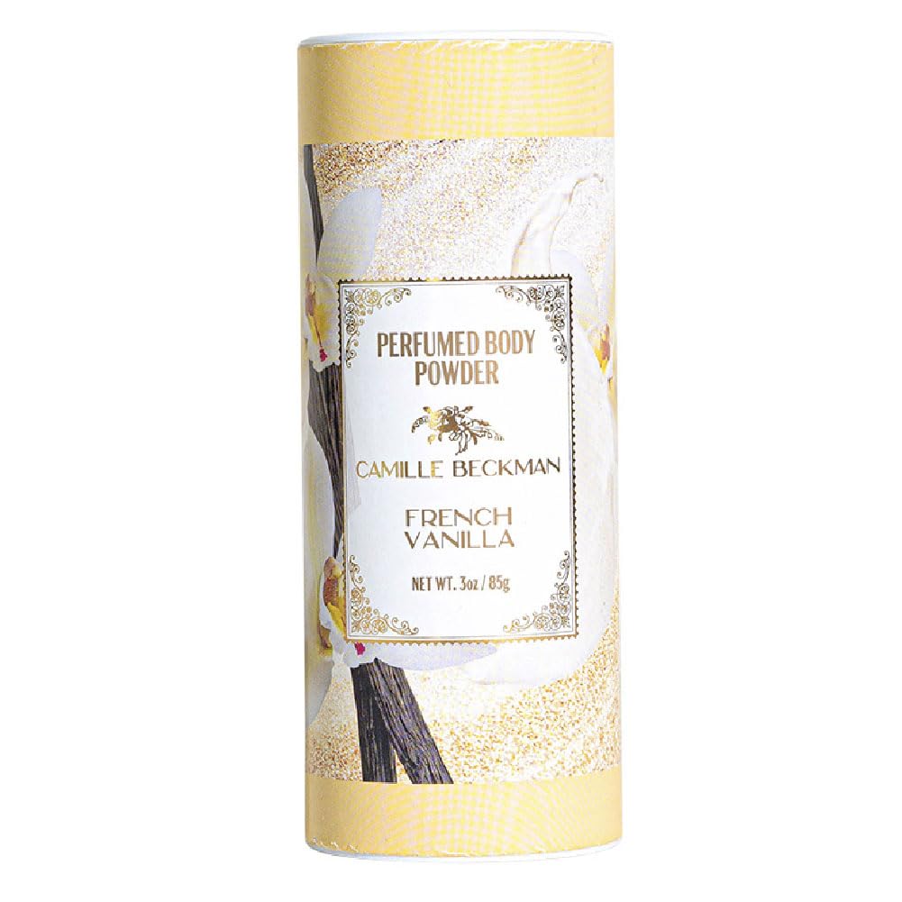 Camille Beckman front packaging showing French Vanilla label and 3 oz size for clear identification