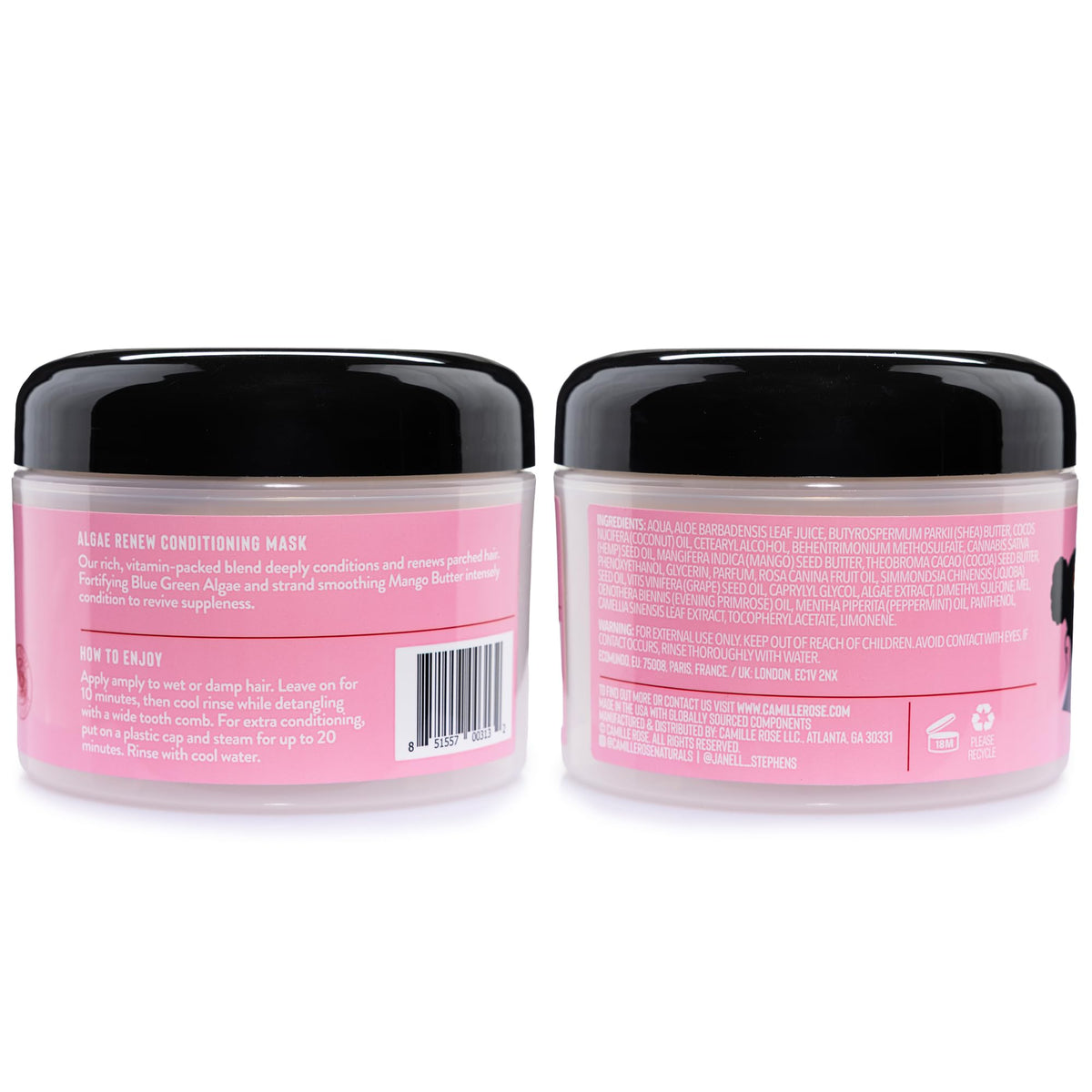 Camille Rose open jar revealing creamy texture for deep hydration