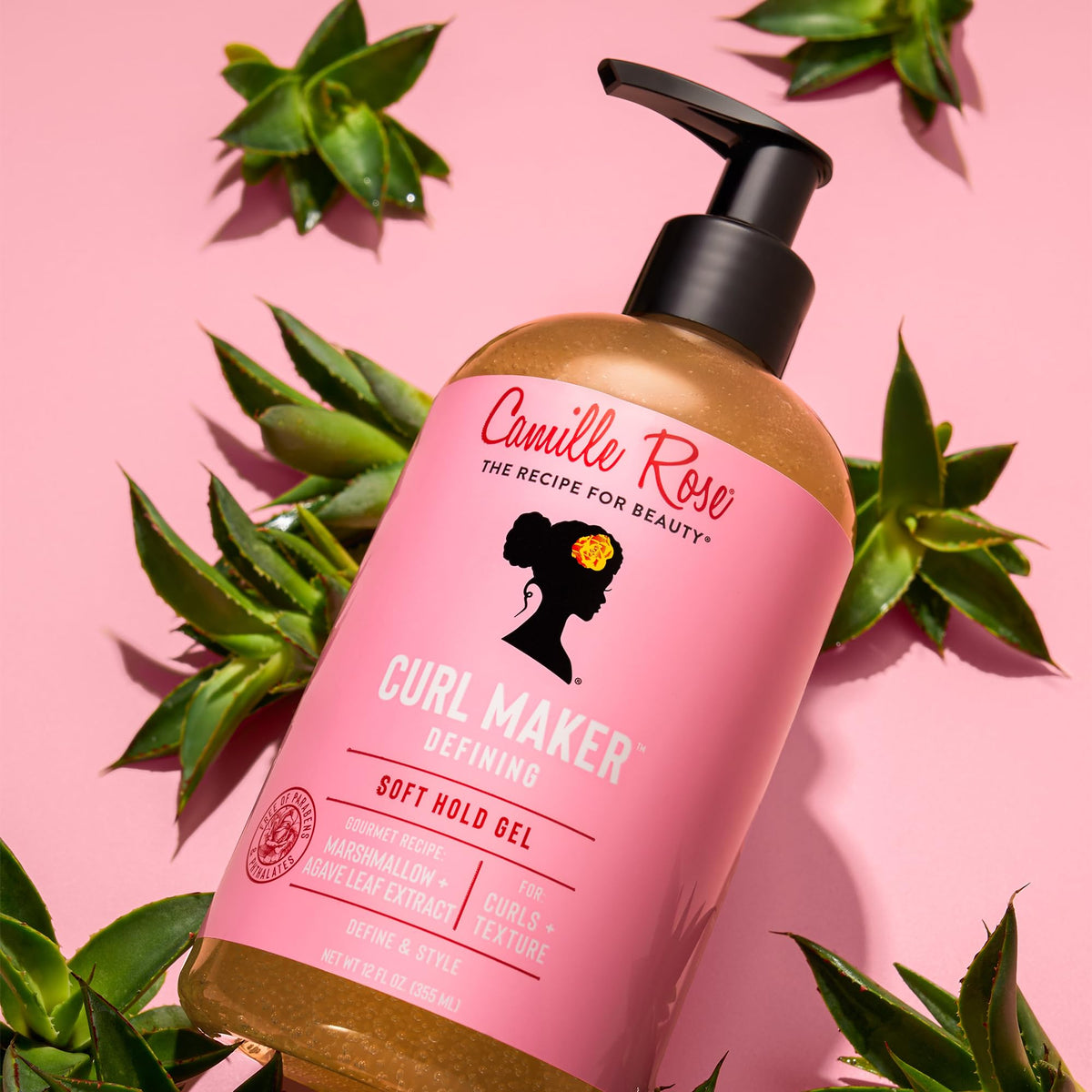Camille Rose being applied to wet hair for detangling and defined curls