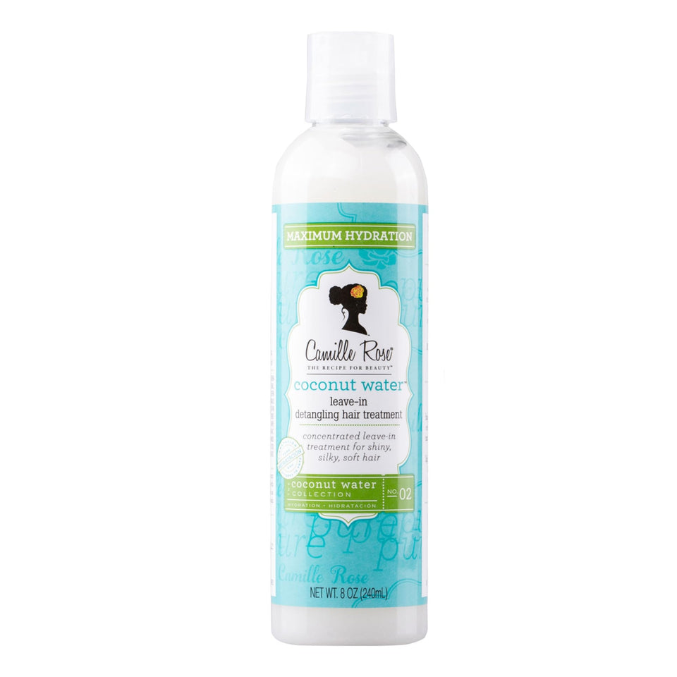 Camille Rose front packaging showing lightweight leave-in benefits