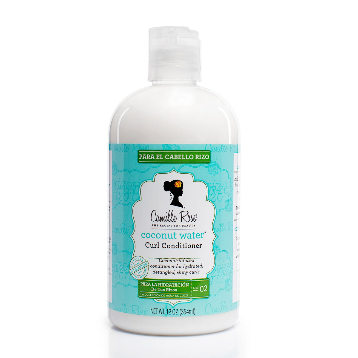 Camille Rose front bottle showing product label and curl benefits
