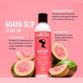 Application on damp curly hair using fingers, Camille Rose detangles gently