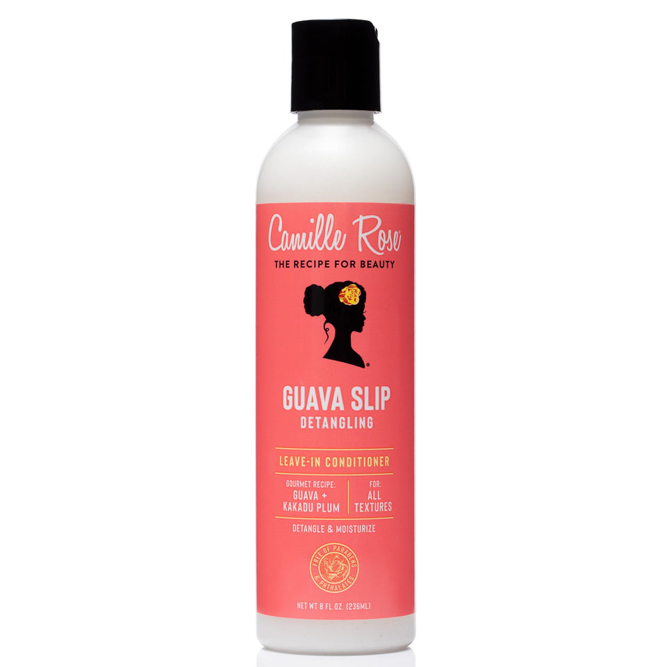 Camille Rose front bottle showing product and volume, highlights easy detangling