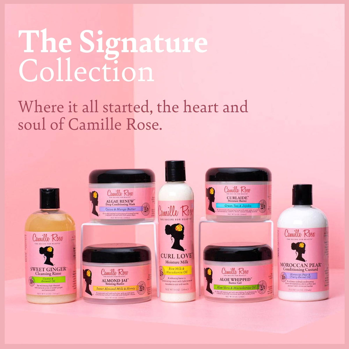 Camille Rose label close-up listing botanicals and clean-conscious formulation details