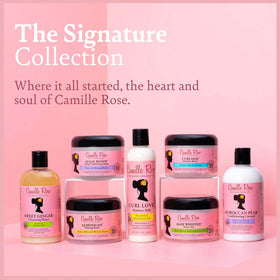 Camille Rose label close-up listing botanicals and clean-conscious formulation details