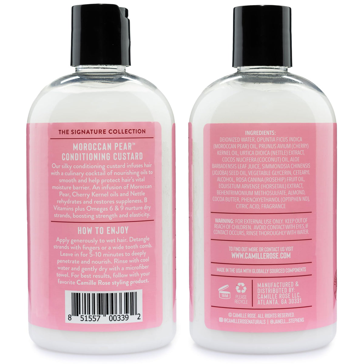 Camille Rose close-up of creamy texture highlighting hydrating slip and nourishment