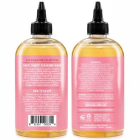 Camille Rose cleansing rinse texture poured from bottle, demonstrates lightweight lather and slip