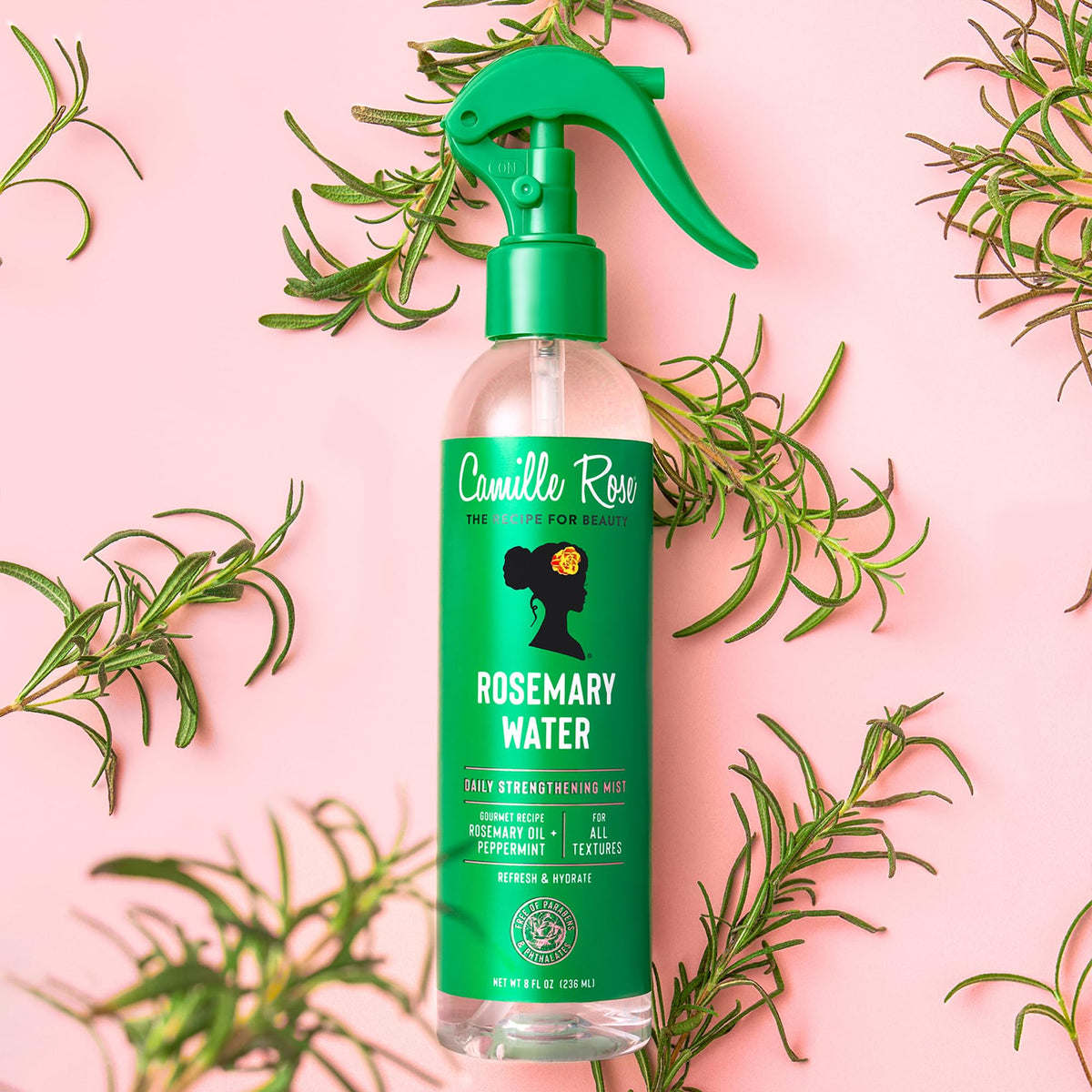 Camille Rose product texture with aloe pour, visible lightweight hydration