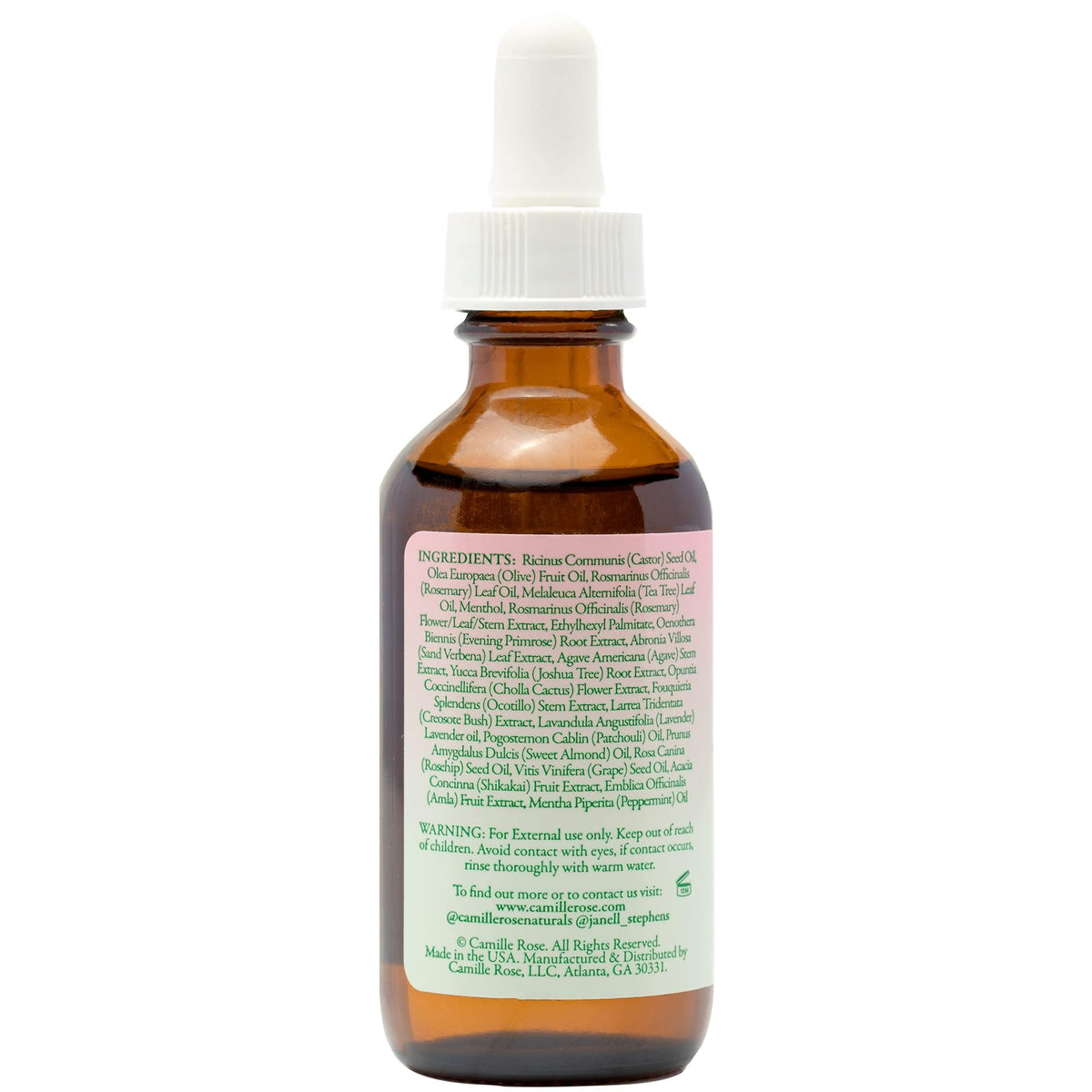 Camille Rose close-up of botanical ingredients showing natural formulation benefit