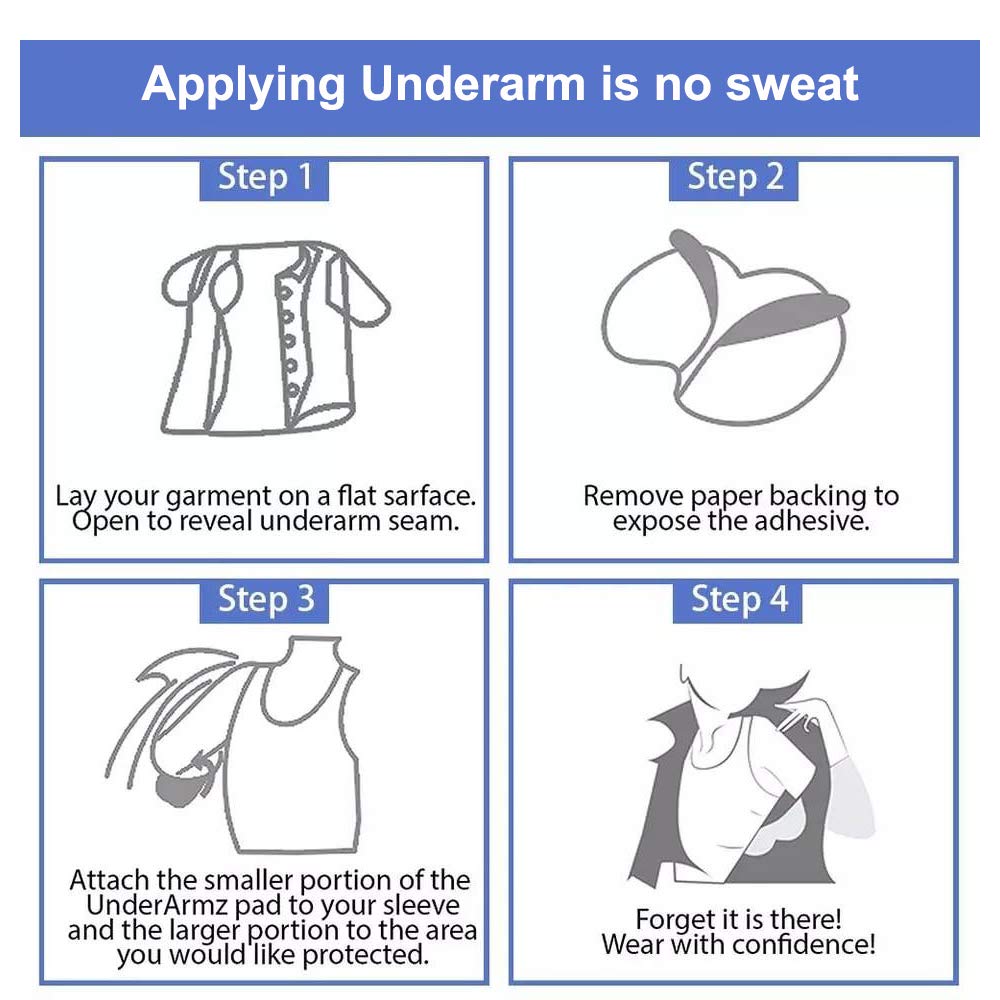 CANAGROW pad applied inside shirt armpit demonstrating discreet protection